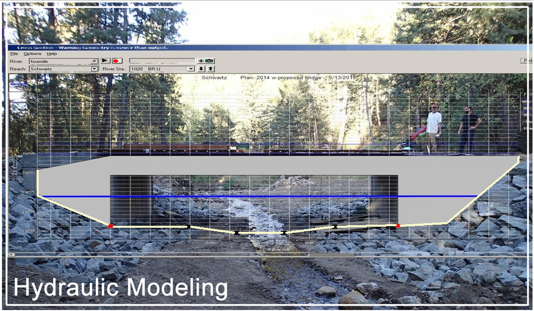 hydraulic modeling, HEC-RAS, flood, bridge reconstruction, 100-year flood, floodplain, floodway